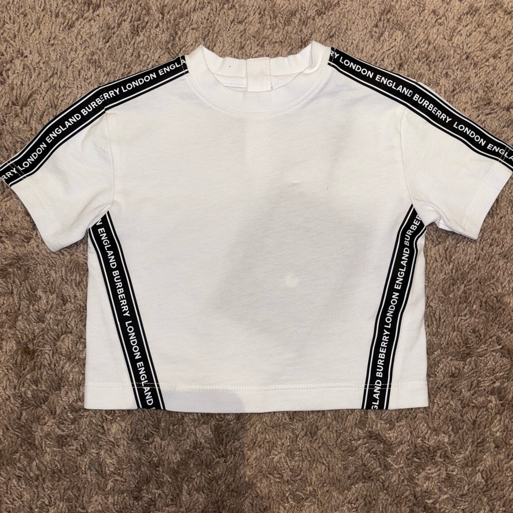 Burberry Kids White Logo T-Shirt